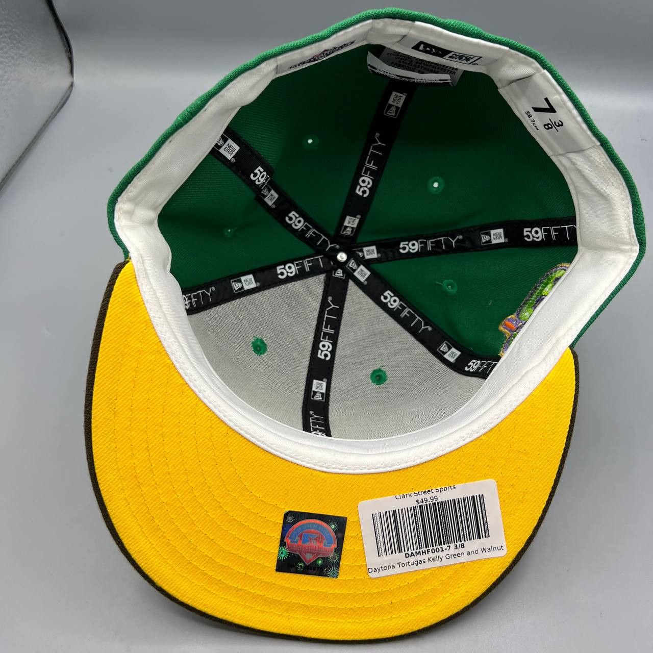 New Era Daytona Tortugas Hat Men 7 3/8 Green Brown MiLB Fitted Cap Size ONE SIZE - 2 Thumbnail