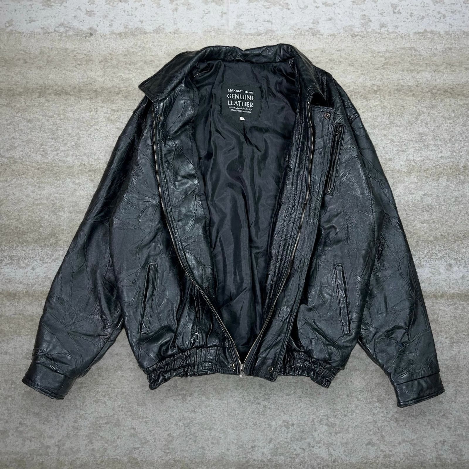 Vintage Vintage 90s Lambskin Leather Jacket Mens XL Black Italian Size US XL / EU 56 / 4 - 2 Thumbnail