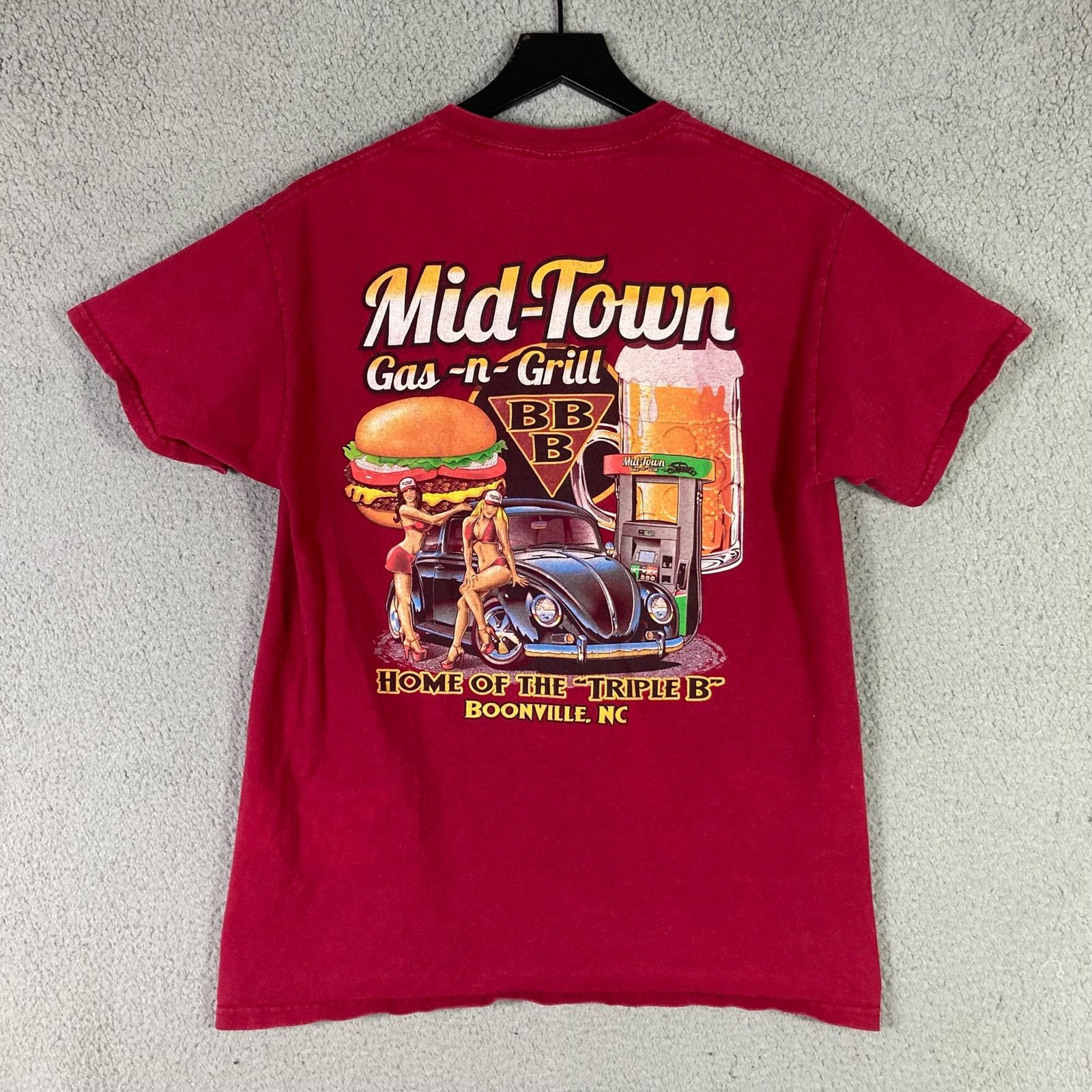Gildan Booneville NC Gas N Grill Shirt Men's M Vintage Retro Size US M / EU 48-50 / 2 - 5 Thumbnail