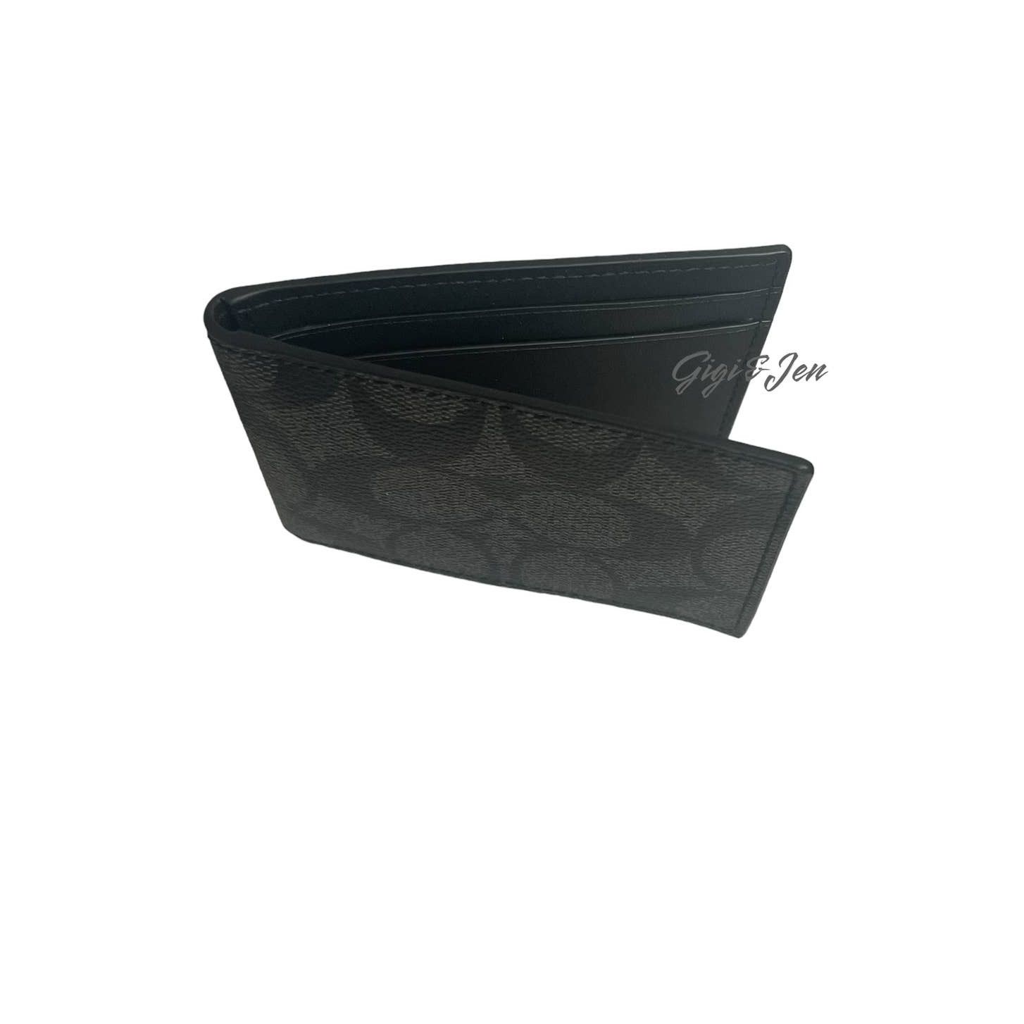 Coach small card holder Qb/Charcoal/Black Multi new