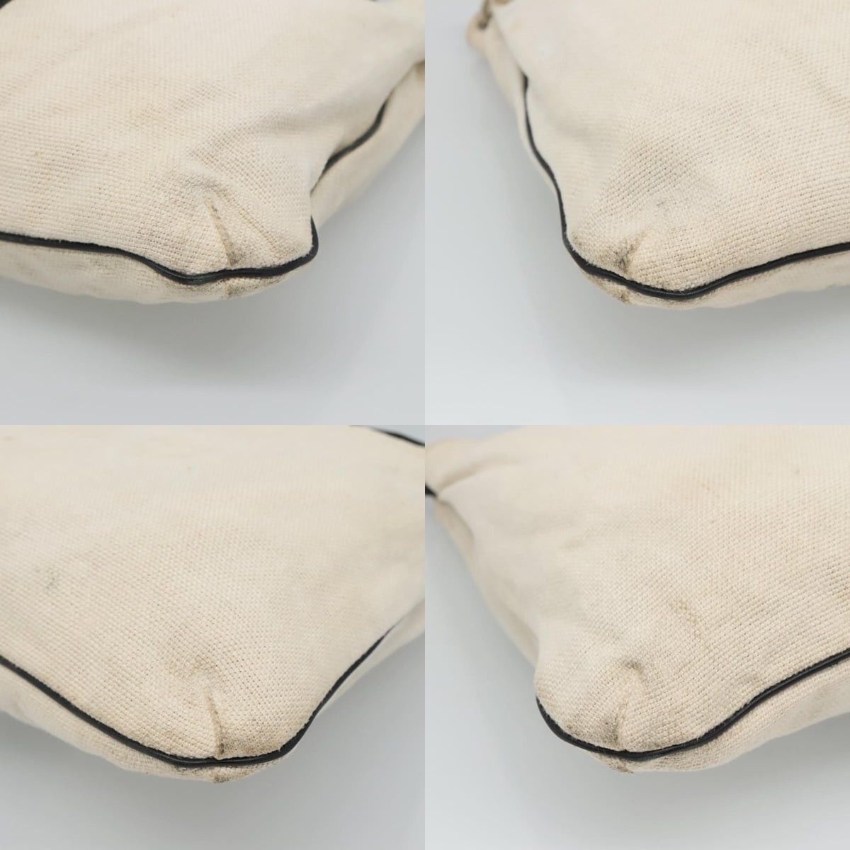 Gucci GUCCI Shoulder Bag Canvas Leather White Black Size ONE SIZE - 10 Thumbnail