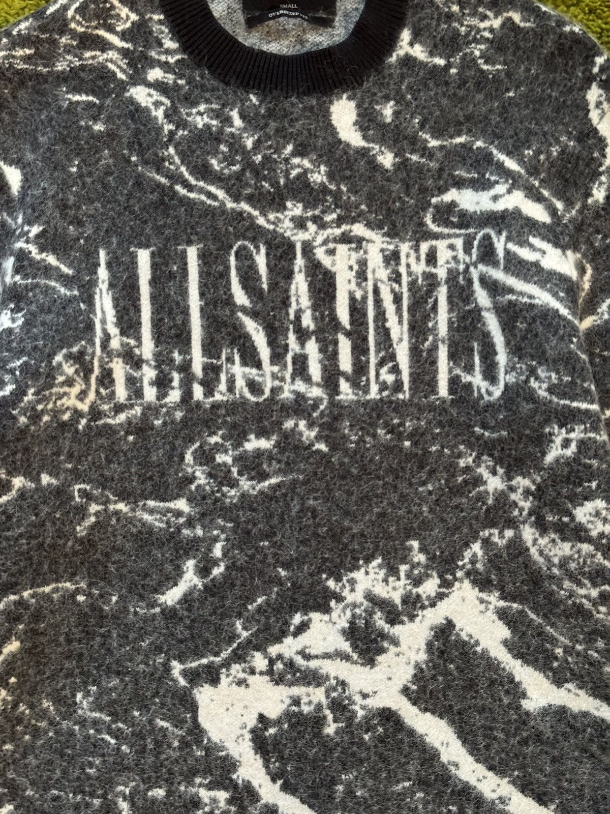 Allsaints × Designer Allsaints avant garde big logo wool alpaca blend sweater Size S / US 4 / IT 40 - 4 Thumbnail