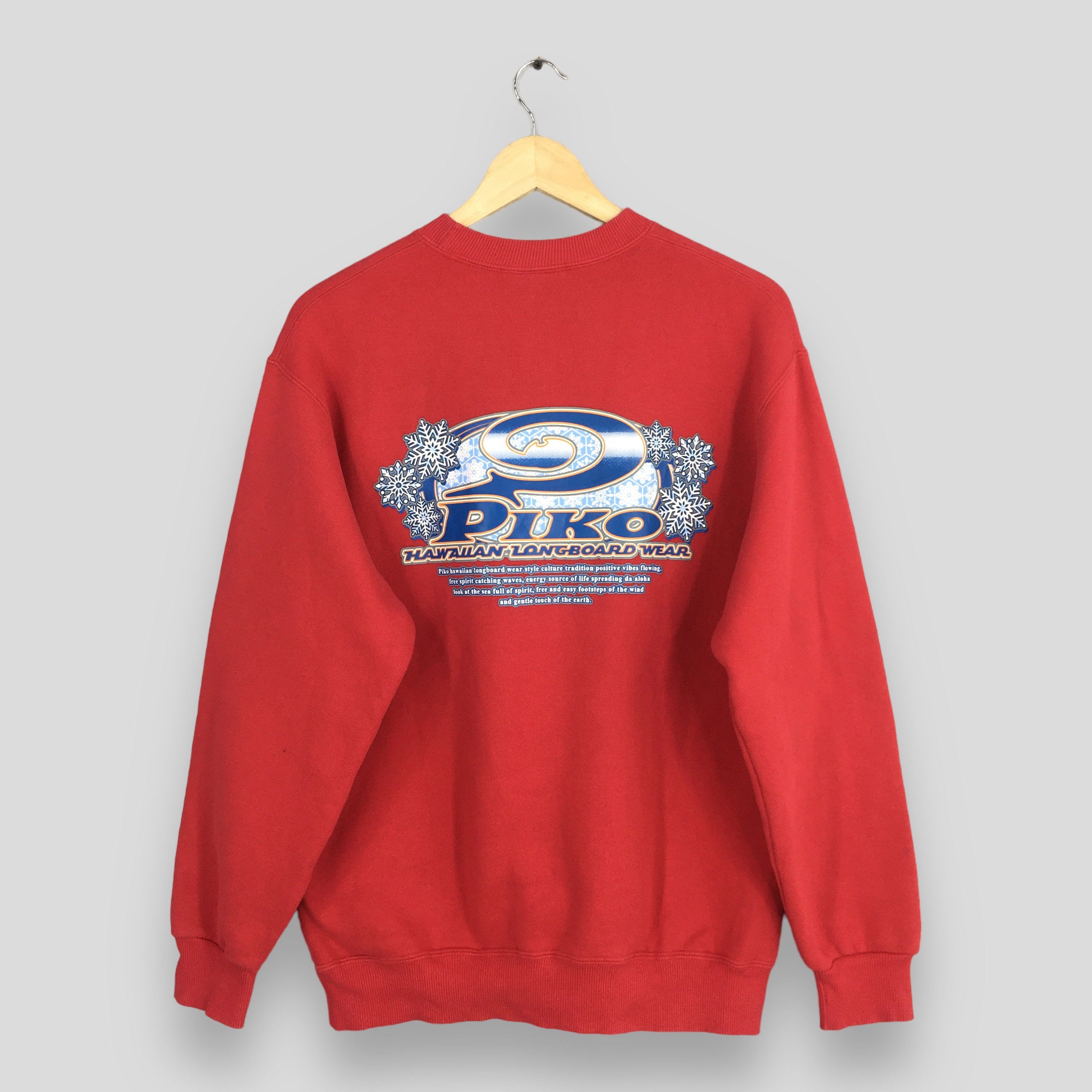 Vintage 90's Piko Surf Red Sweatshirt Medium