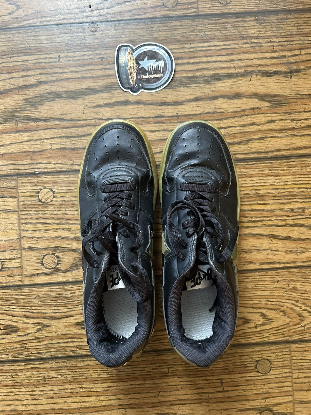Bape Bape Black/Green Camo Glow In Dark Bapestas Size US 9.5 / EU 42-43 - 3 Thumbnail