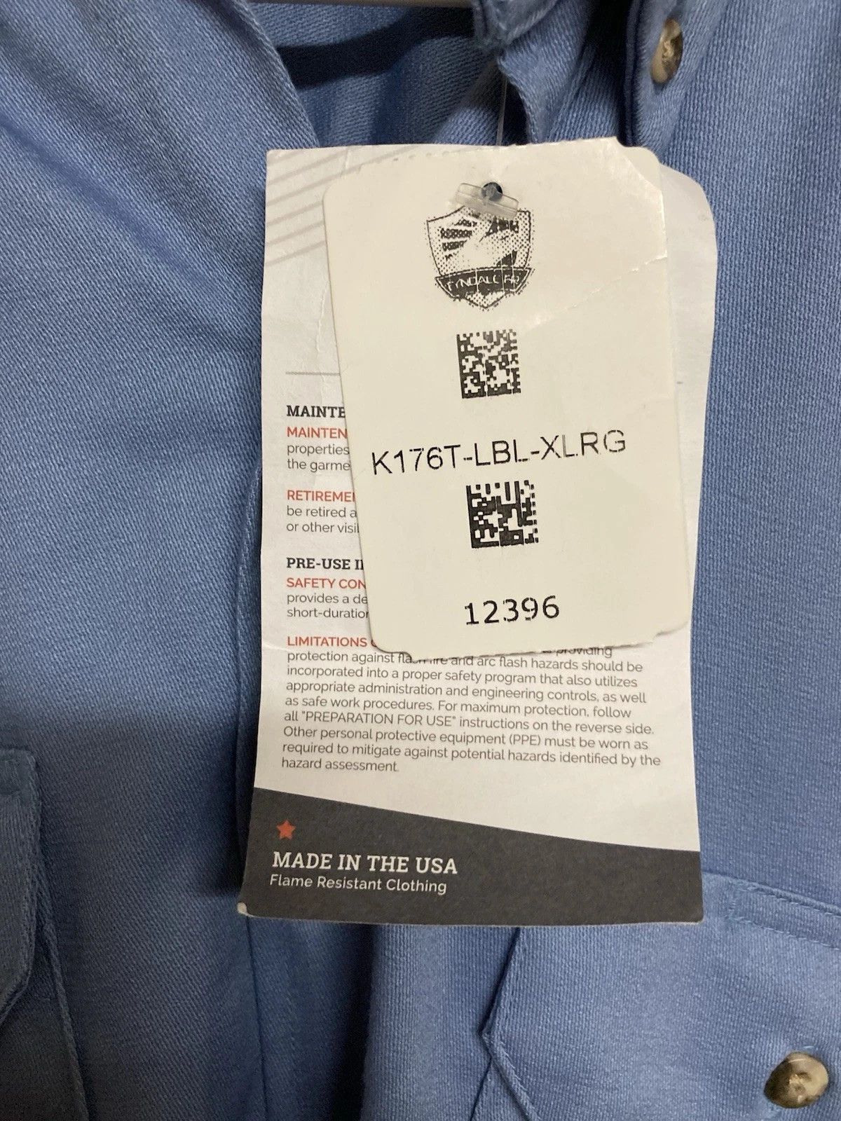 Other Tyndale FR Shirt CAT 2 NFPA 2112 K176T Blue Size XL NWT Size US XL / EU 56 / 4 - 3 Thumbnail