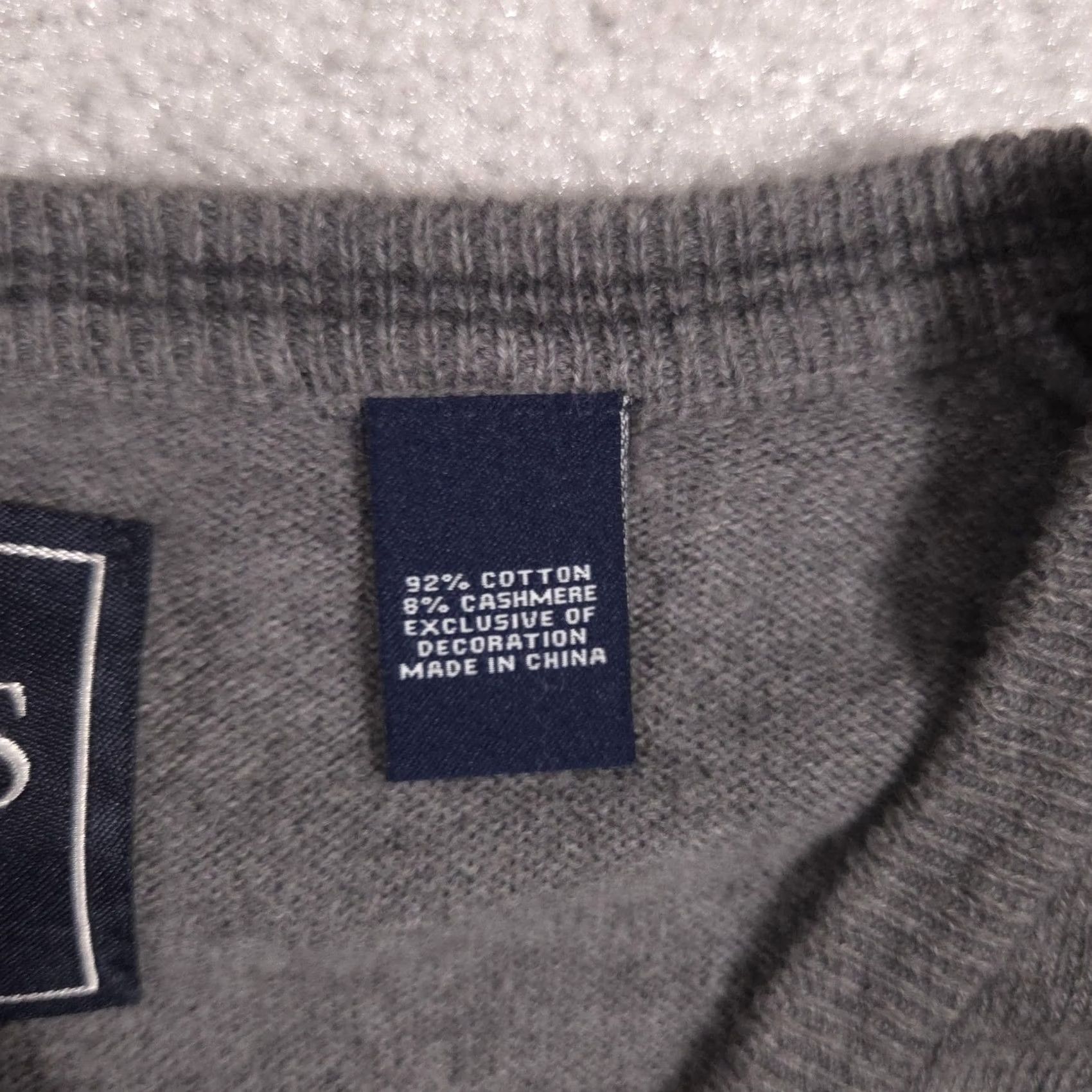 Chaps Chaps Sweater Mens XL Gray Cotton Cashmere V Neck Knit Pullover Classic Size US XL / EU 56 / 4 - 6 Thumbnail