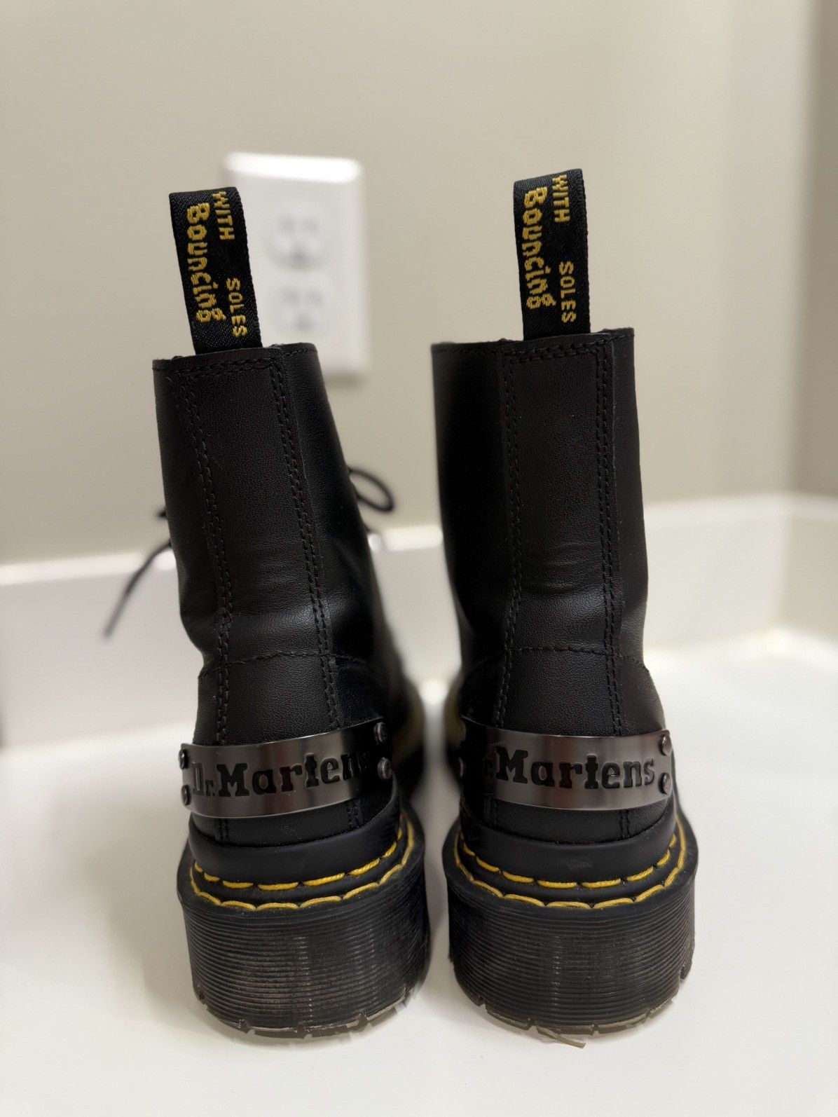 Dr. Martens RARE! Dr Martens 1460 Bex Double Stitch 8 Eye Boots, Black Size US 6 / IT 36 - 16 Thumbnail