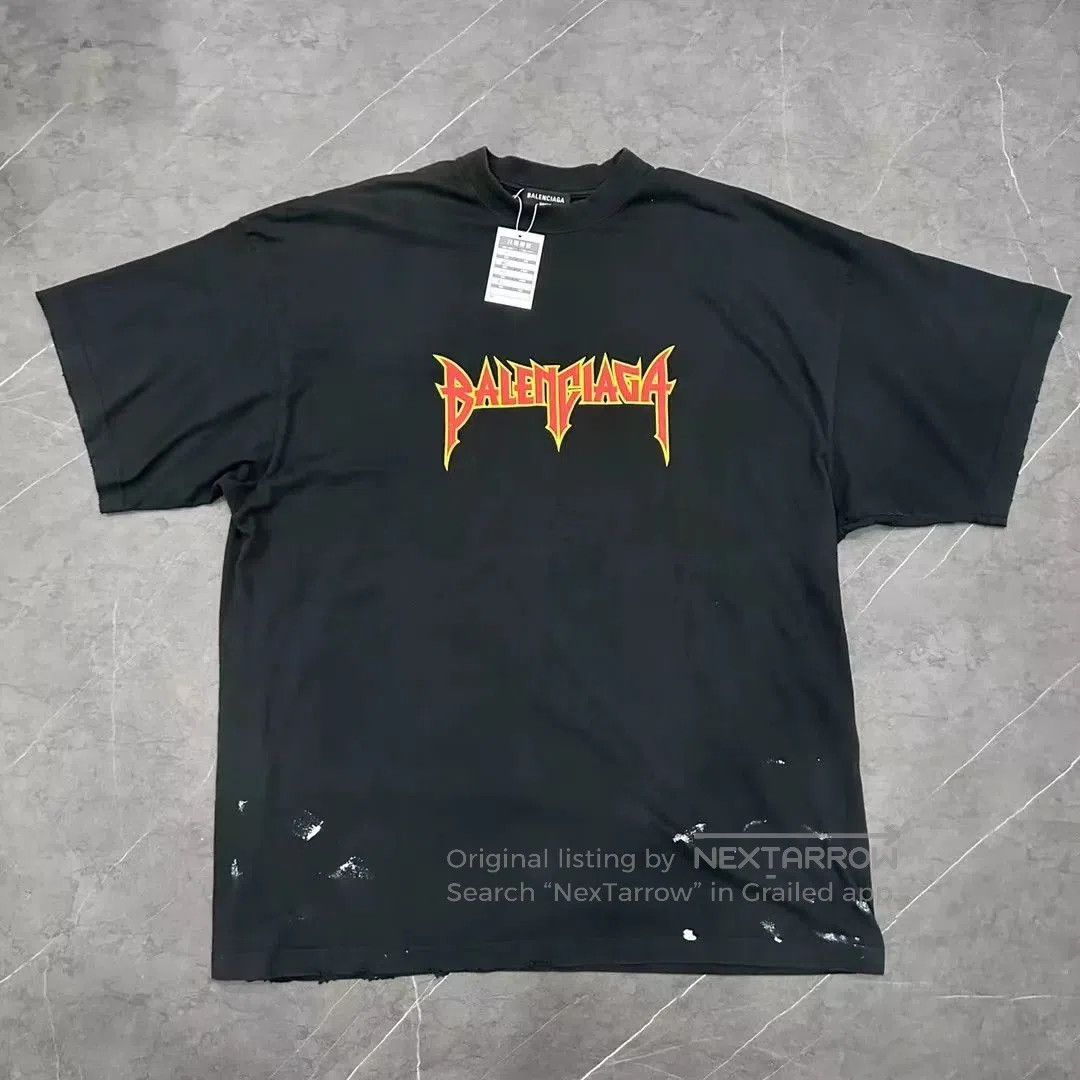 Balenciaga Balenciaga Rock Inkjet Flame Destruction Letter Logo Short Size US L / EU 52-54 / 3 - 1 Thumbnail