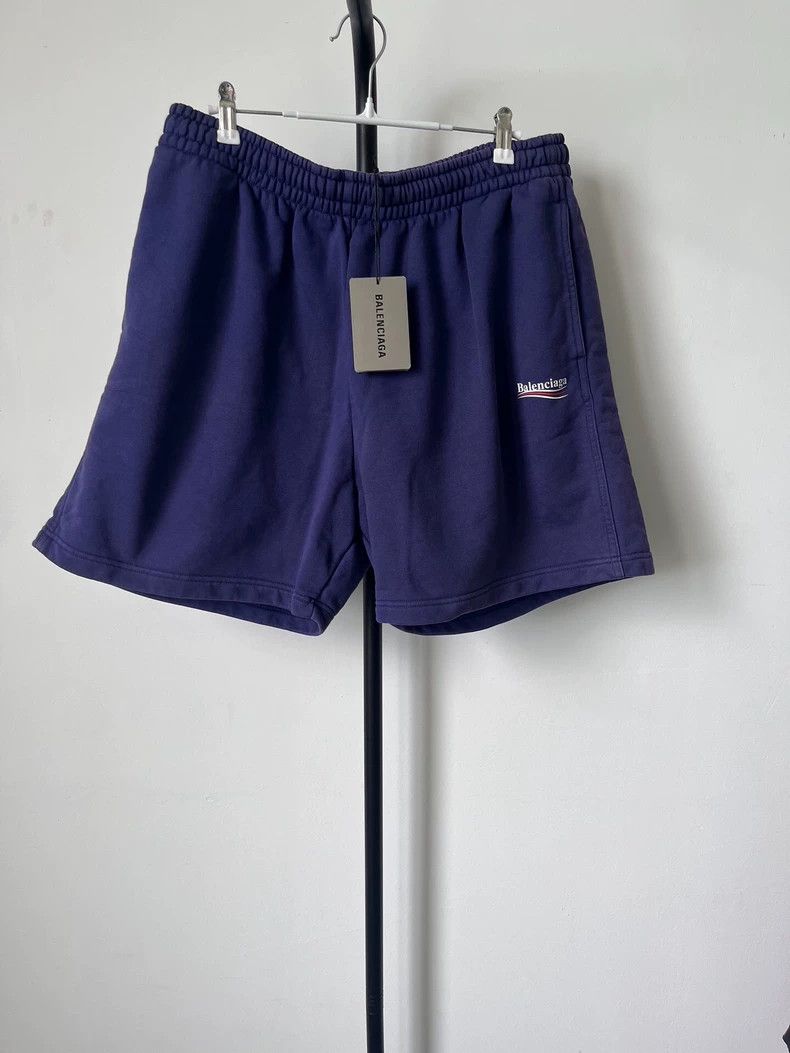 Balenciaga Solid Letter Print Casual Shorts - dmc