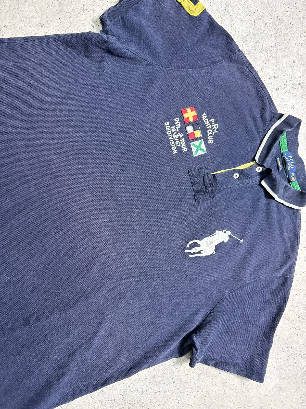 Polo Ralph Lauren Polo Ralph Lauren Big Pony #3 Polo Shirt Vintage PRL Size US XXL / EU 58 / 5 - 4 Thumbnail