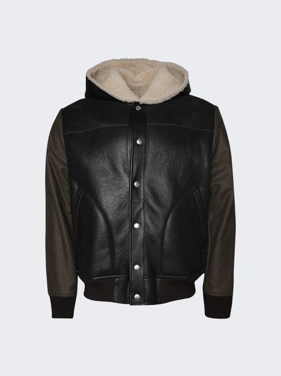 Givenchy o1mle0226 Reversible Shearling Varsity Jacket in Brown Size US XL / EU 56 / 4 - 1 Thumbnail