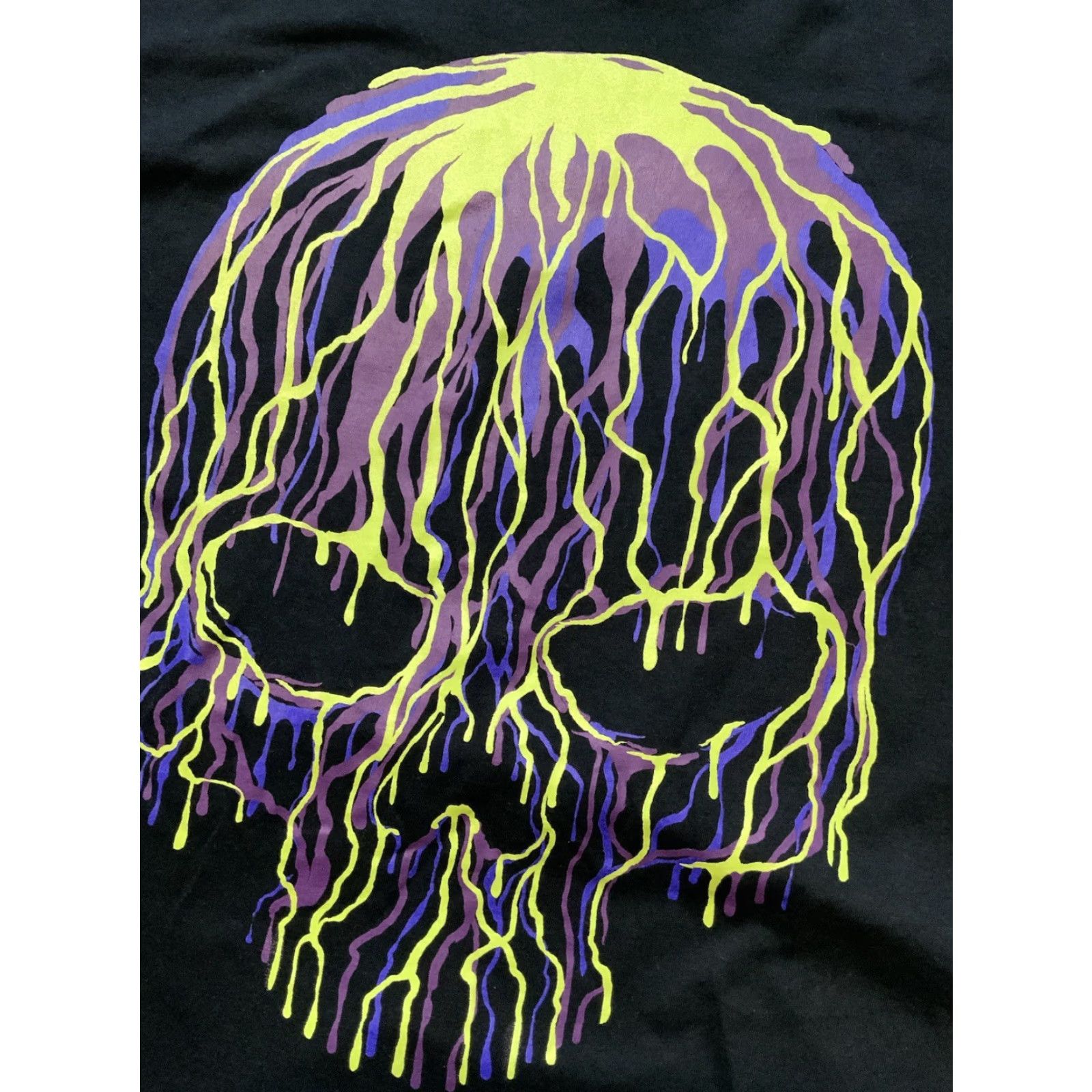 Fruit Of The Loom Fruit Of The Loom Skull Horror Multicolor Drip Graphic Black S/S T-Shirt M Men Regular Size M Skull Mens Black T-Shirt Size US M / EU 48-50 / 2 - 6 Thumbnail