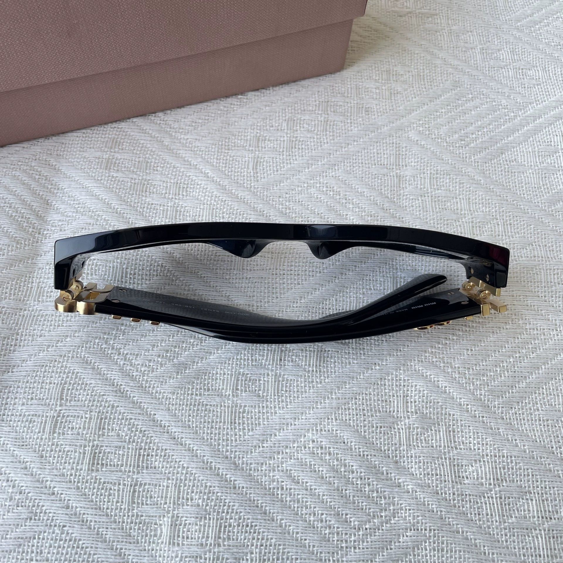 Miu Miu MIU MIU Women's Black Oval Sunglasses 99 New Size ONE SIZE - 3 Thumbnail