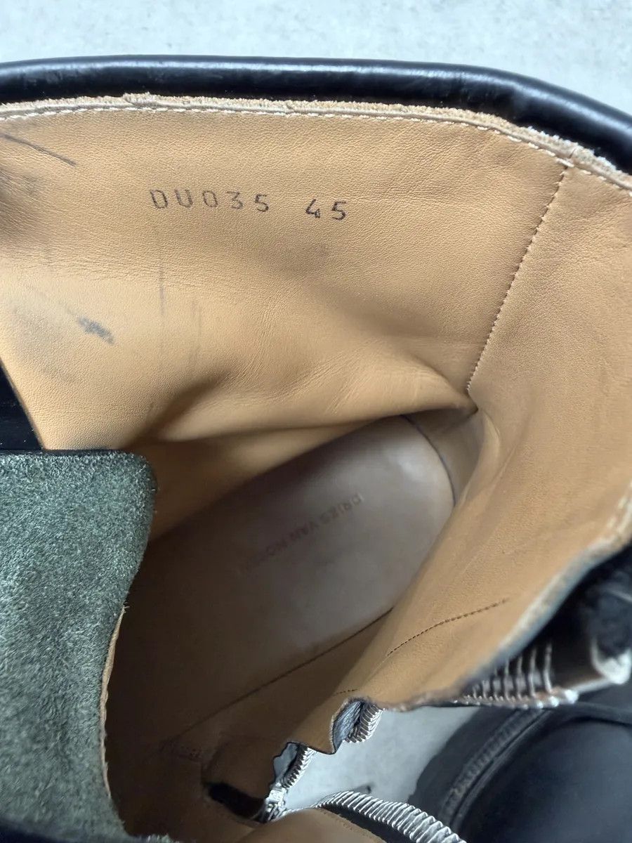 Dries Van Noten AW2017 Dries Van Noten Black Leather Combat Zip Boots Size US 12.5 / EU 45-46 - 10 Thumbnail