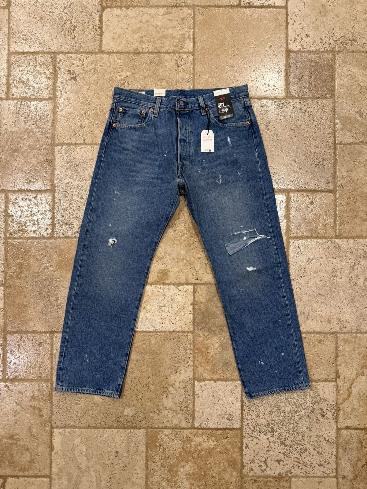 Levi's Vintage Clothing Levi's 501 Vintage '93 Straight Paint Distressed Denim Jeans Size US 36 / EU 52 - 10 Thumbnail