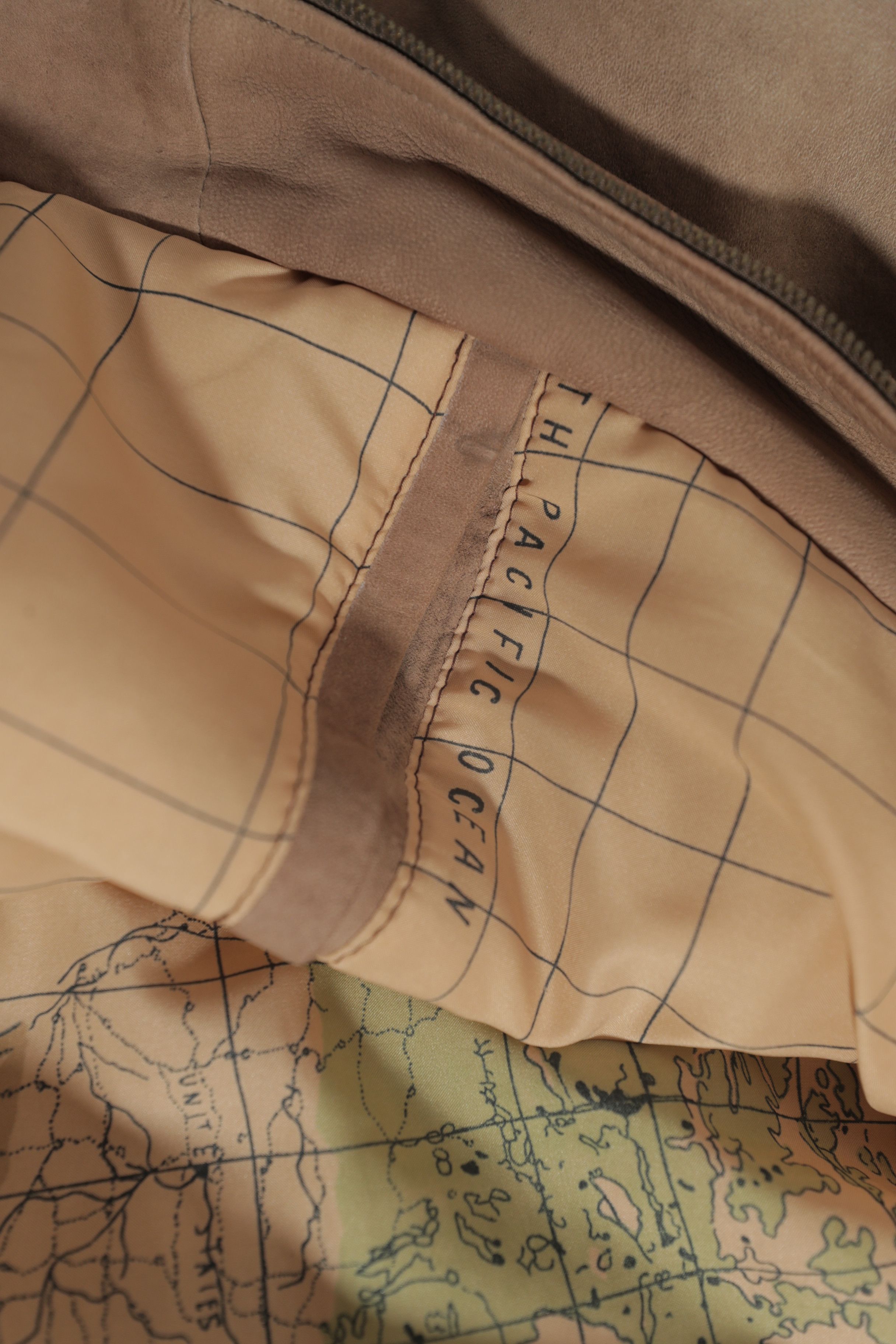 Vintage Giampier Flag Lined Tan Leather Vintage Jacket (XL) Size US XL / EU 56 / 4 - 14 Thumbnail