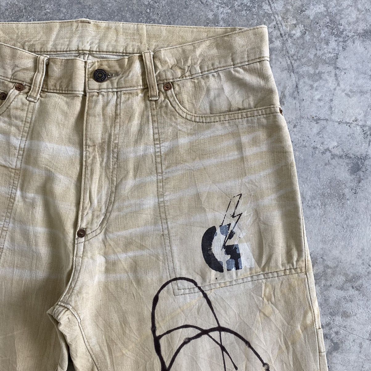 Sugar Cane Gowest Ebisunishi Japan Works/Military Splatter Denim Jeans Size US 34 / EU 50 - 8 Thumbnail