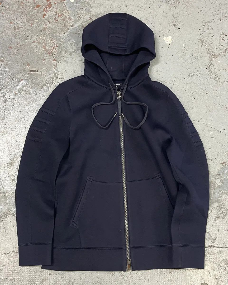 Helmut Lang Helmut Lang Navy Tape Zip-up Hoodie Size US S / EU 44-46 / 1 - 3 Thumbnail