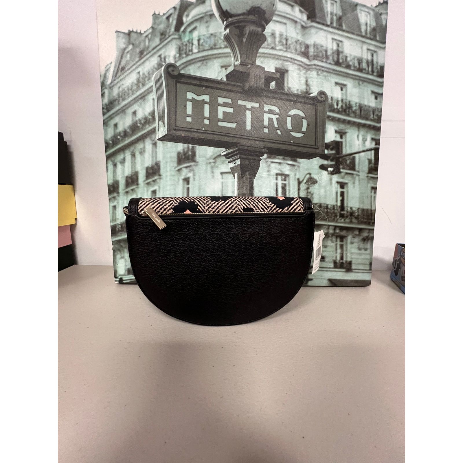 Kate Spade Kate Spade K8145 Luna Crescent Herringbone Floral Black Size ONE SIZE - 2 Thumbnail