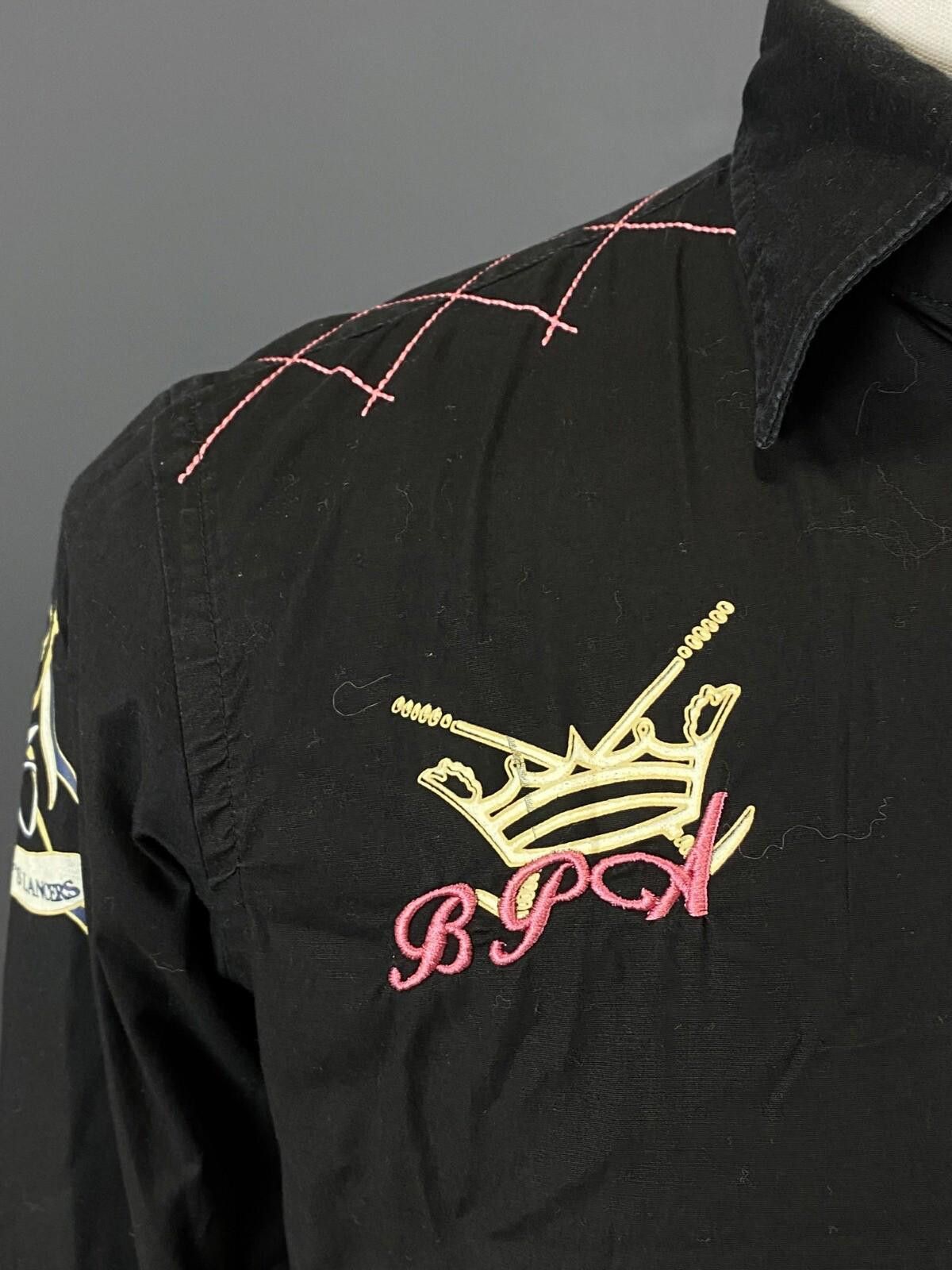 La Martina La Martina Queens Polo Society Black Down Shirt Size M Size US M / EU 48-50 / 2 - 6 Thumbnail