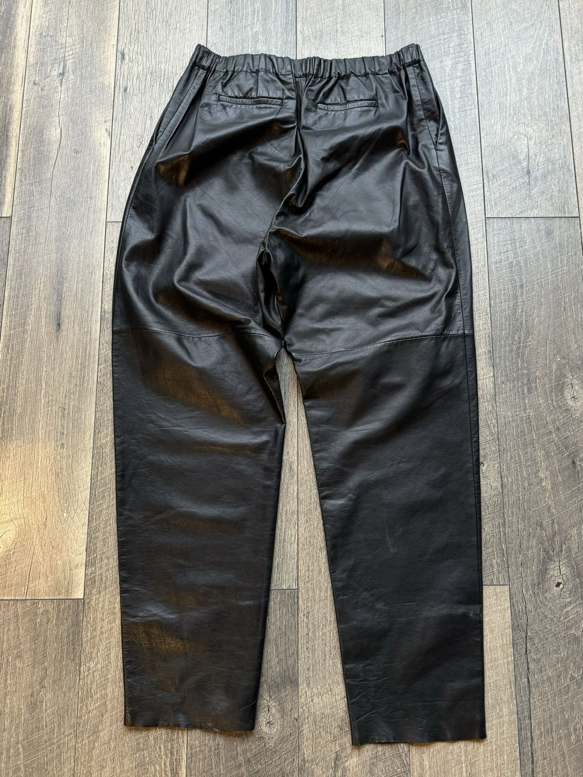 Celine Celine Black Lamb Leather Pants - Size 40 Size US 31 - 10 Thumbnail