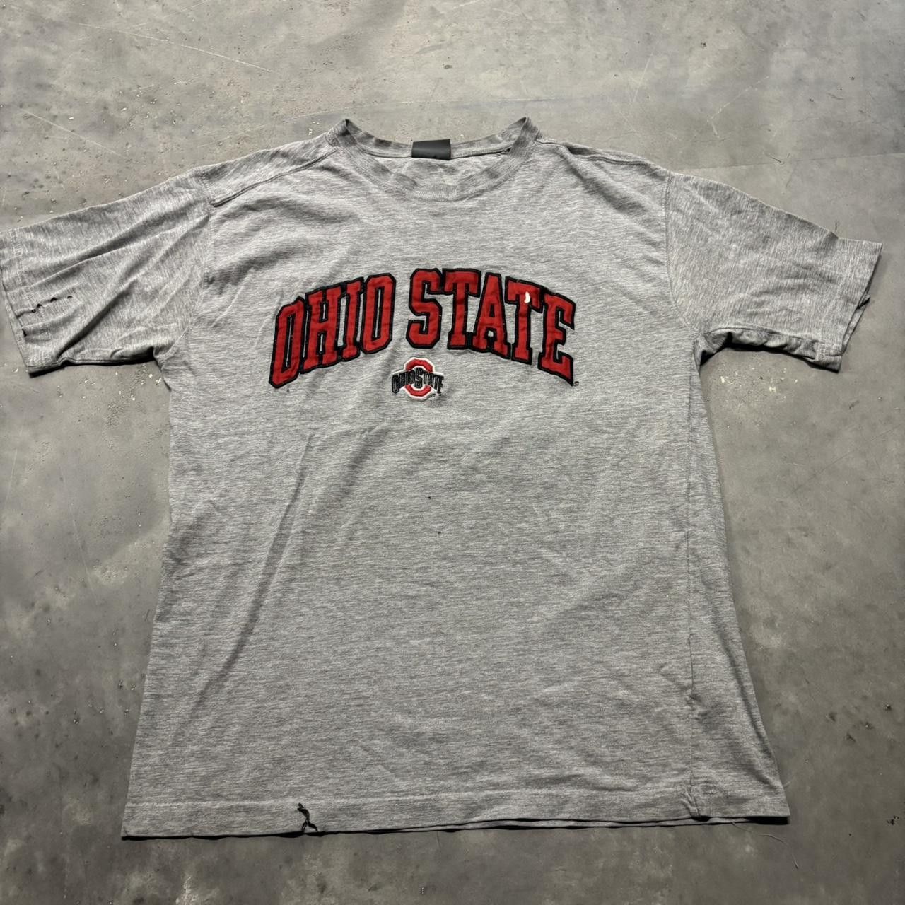 Japanese Brand × Vintage Crazy Vintage 90s Ohio State Spellout College Essential Tee! Size US L / EU 52-54 / 3 - 1 Thumbnail