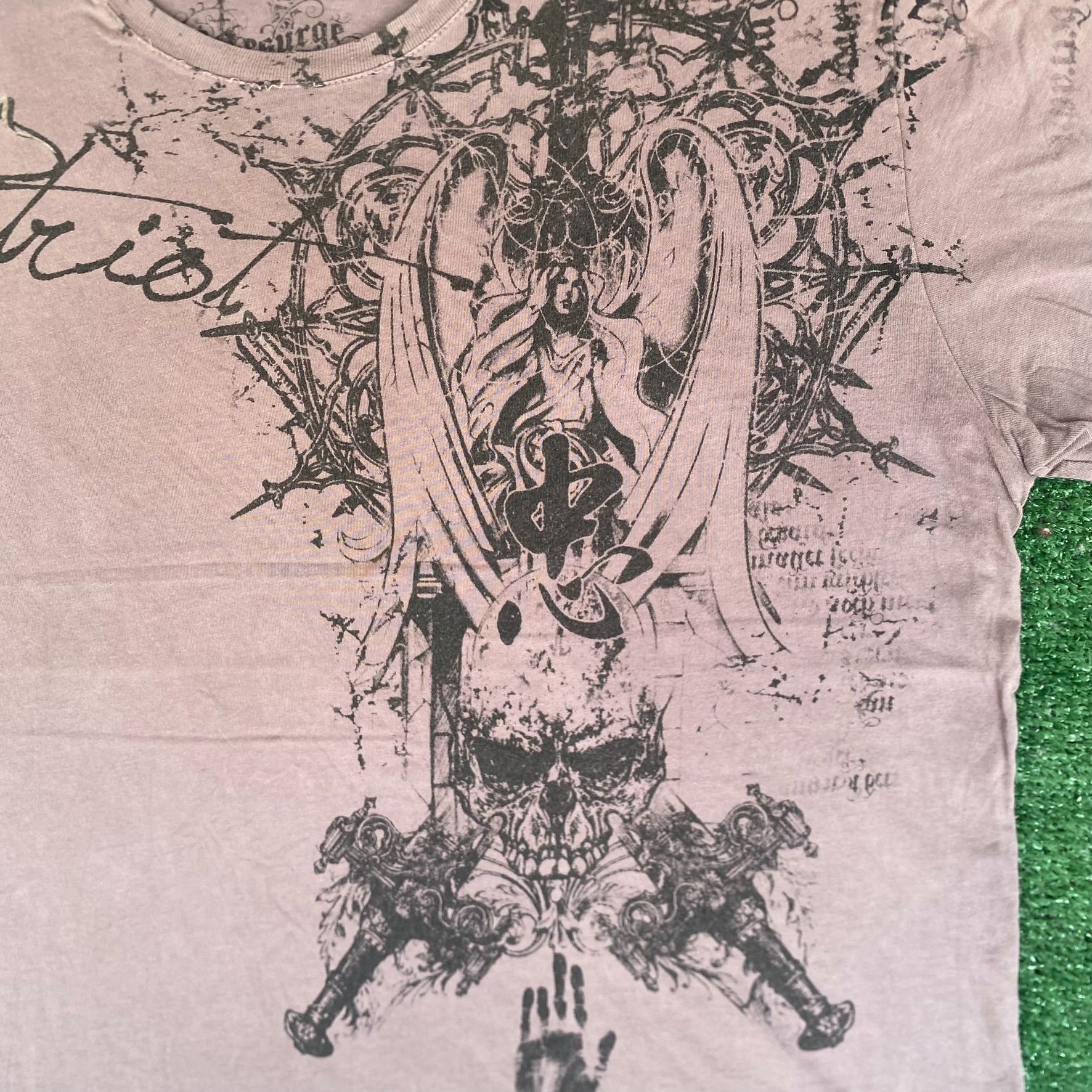 Vintage Vintage Y2K Gothic AOP Shirt Skull Punk Angel All Over Tee Size US M / EU 48-50 / 2 - 3 Thumbnail