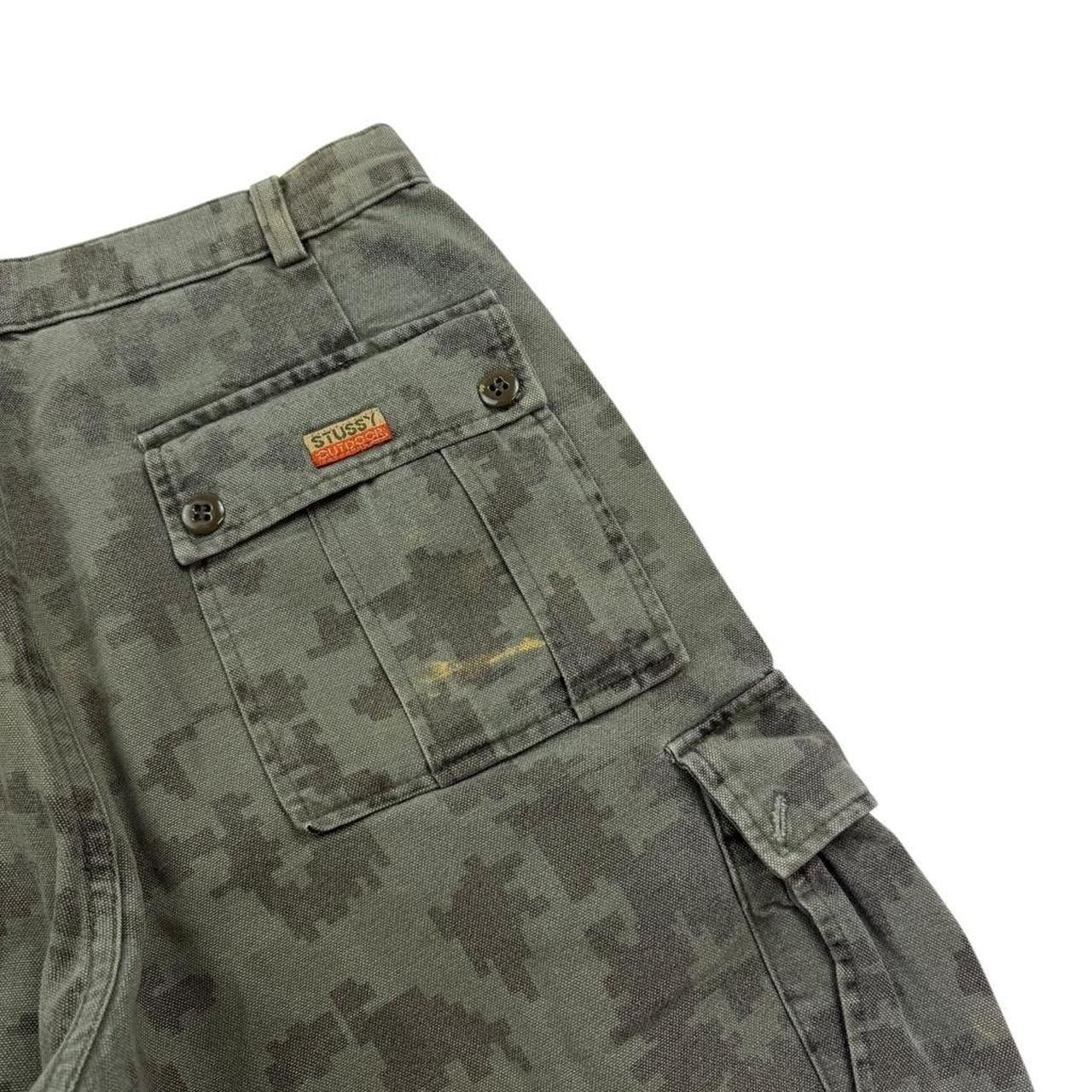 Stussy Vintage 90s Stussy Digi Camo Cargo Shorts - Waist 32 Size 32" / US 10 / IT 46 - 4 Thumbnail