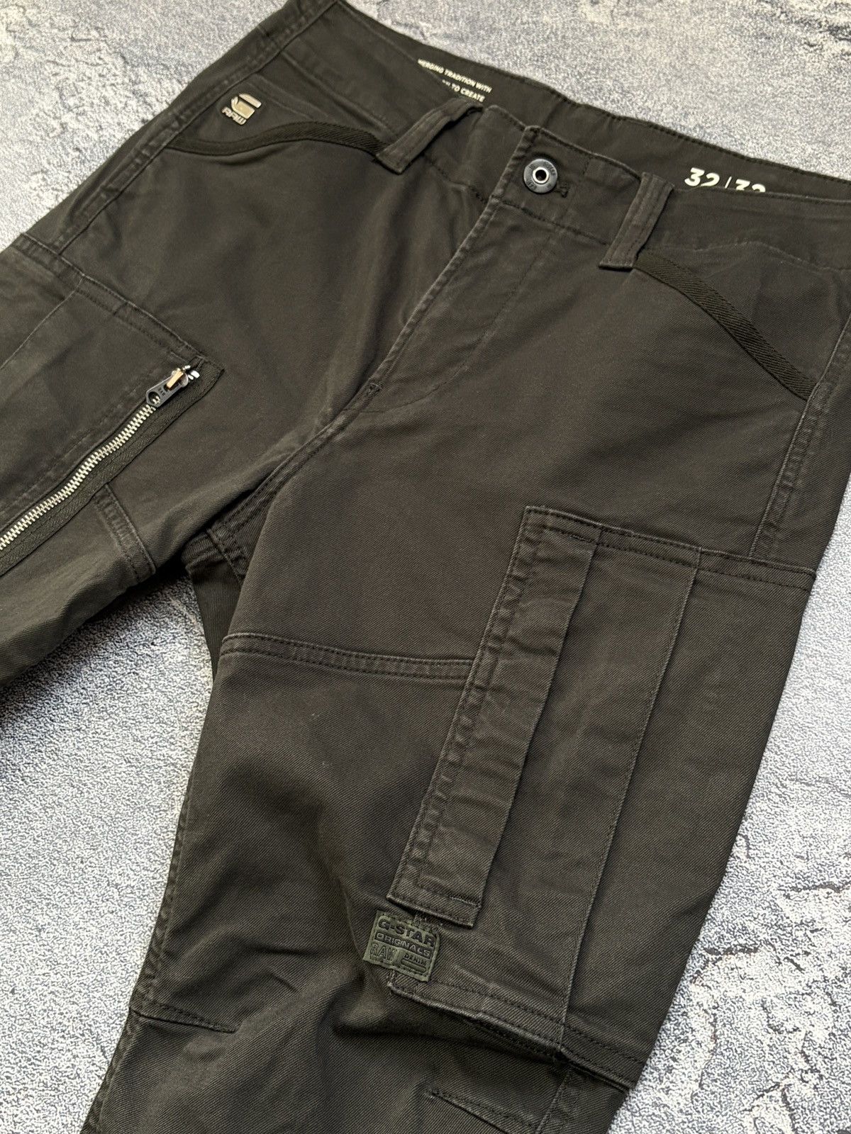 G-Star G-Star RAW Flight Cargo 3D Skinny Pants 32/32 Black Tactical Size US 32 / EU 48 - 8 Thumbnail