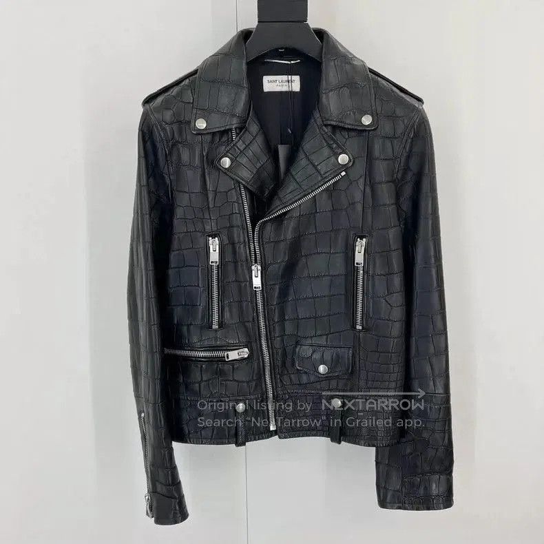 Saint Laurent Paris Saint Laurent Limited Edition Crocodile Leather Jacket. Size US L / EU 52-54 / 3 - 1 Thumbnail