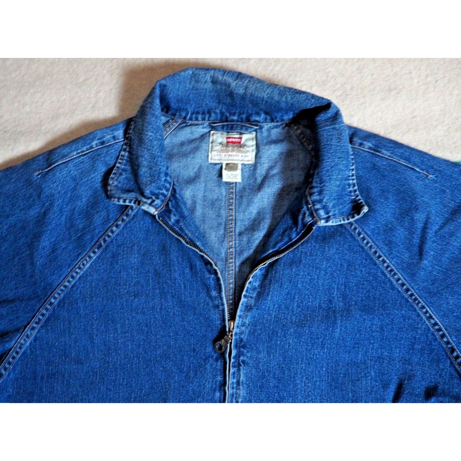 Levi's VINTAGE Levi's Denim Full Zip Chore Barn Coat Jacket Mens XL Blue 90s EUC Size US XL / EU 56 / 4 - 3 Thumbnail