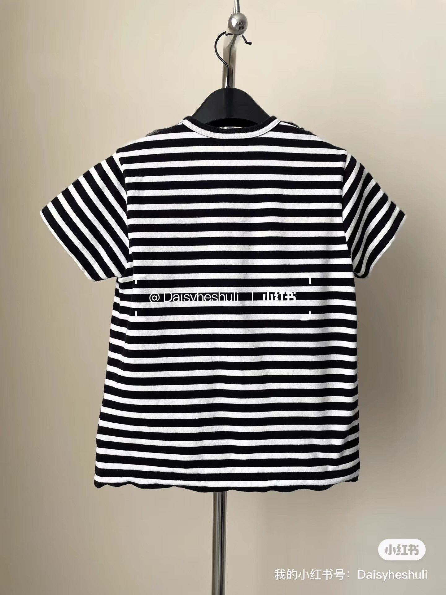 Comme des Garcons Comme des Garçons CDG Noir Striped Short-Sleeve T-shirt Ｑ24 Size XS / US 0-2 / IT 36-38 - 3 Thumbnail