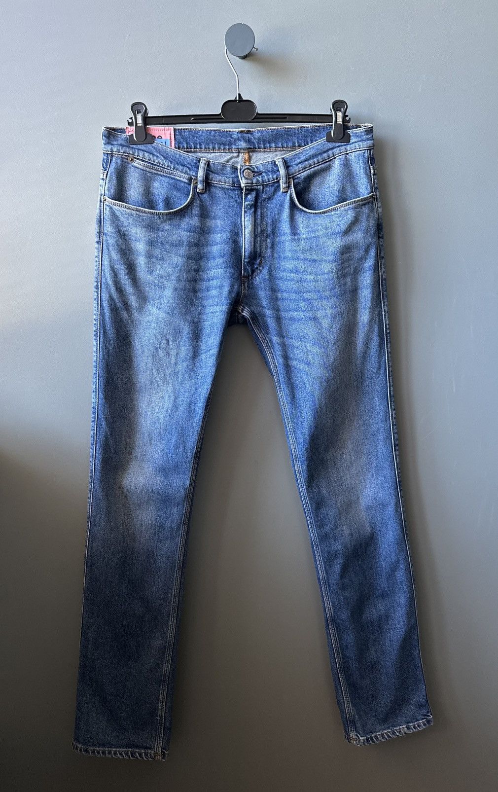 Acne Studios Acne Studios Max Mid Blue Denim Pants Size 34x32 Size US 34 / EU 50 - 1 Thumbnail