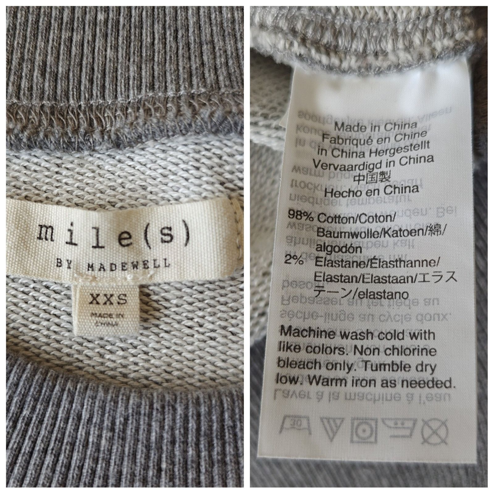 Madewell Mile(s) ruffle oversized crew neck drop shoulder sweatshirt Size XXS / US 00 / IT 34 - 7 Thumbnail