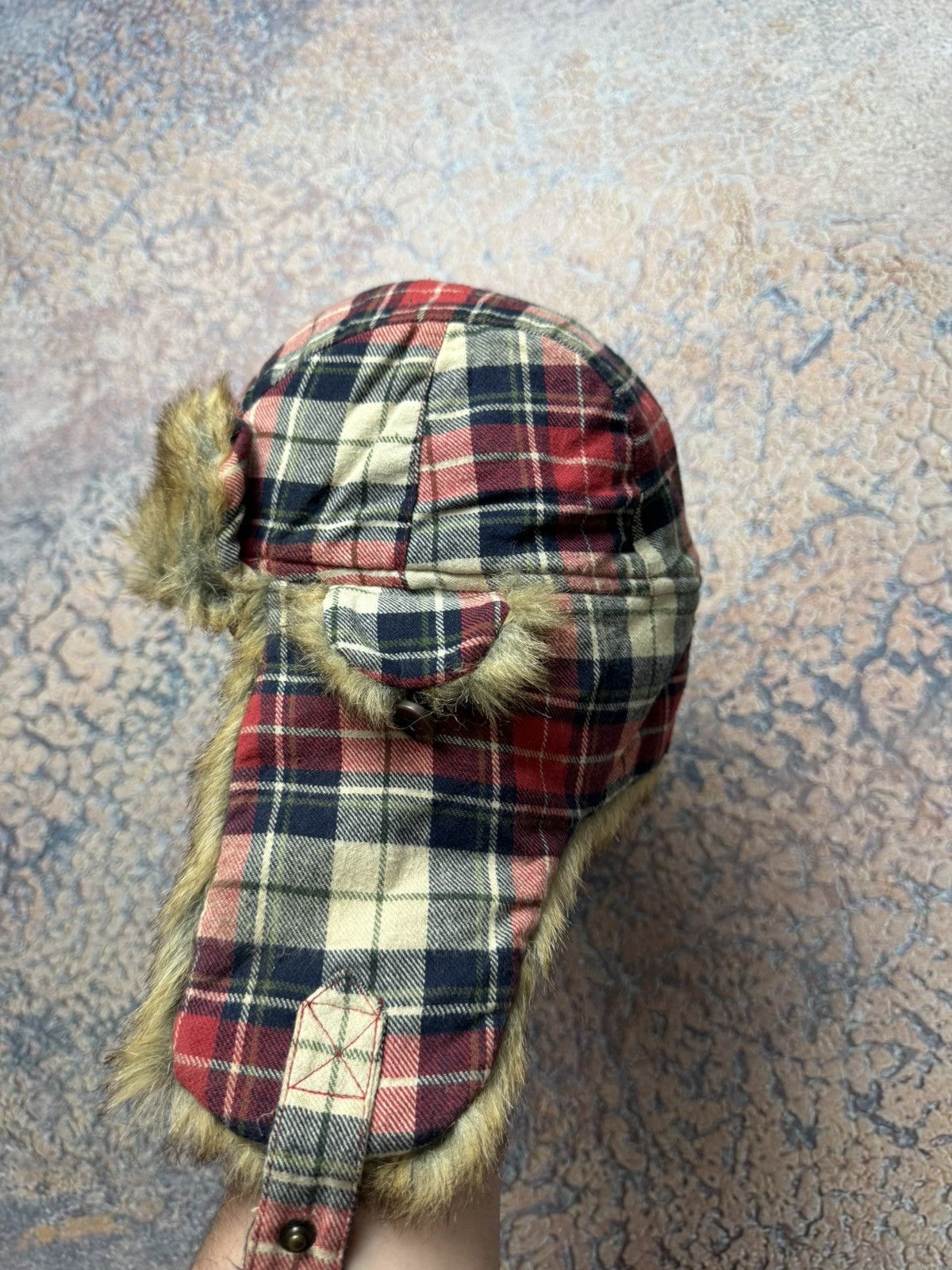 Japanese Brand Vintage Y2K fuzzy fur ushanka hat punk Japanese mohair Size ONE SIZE - 5 Thumbnail