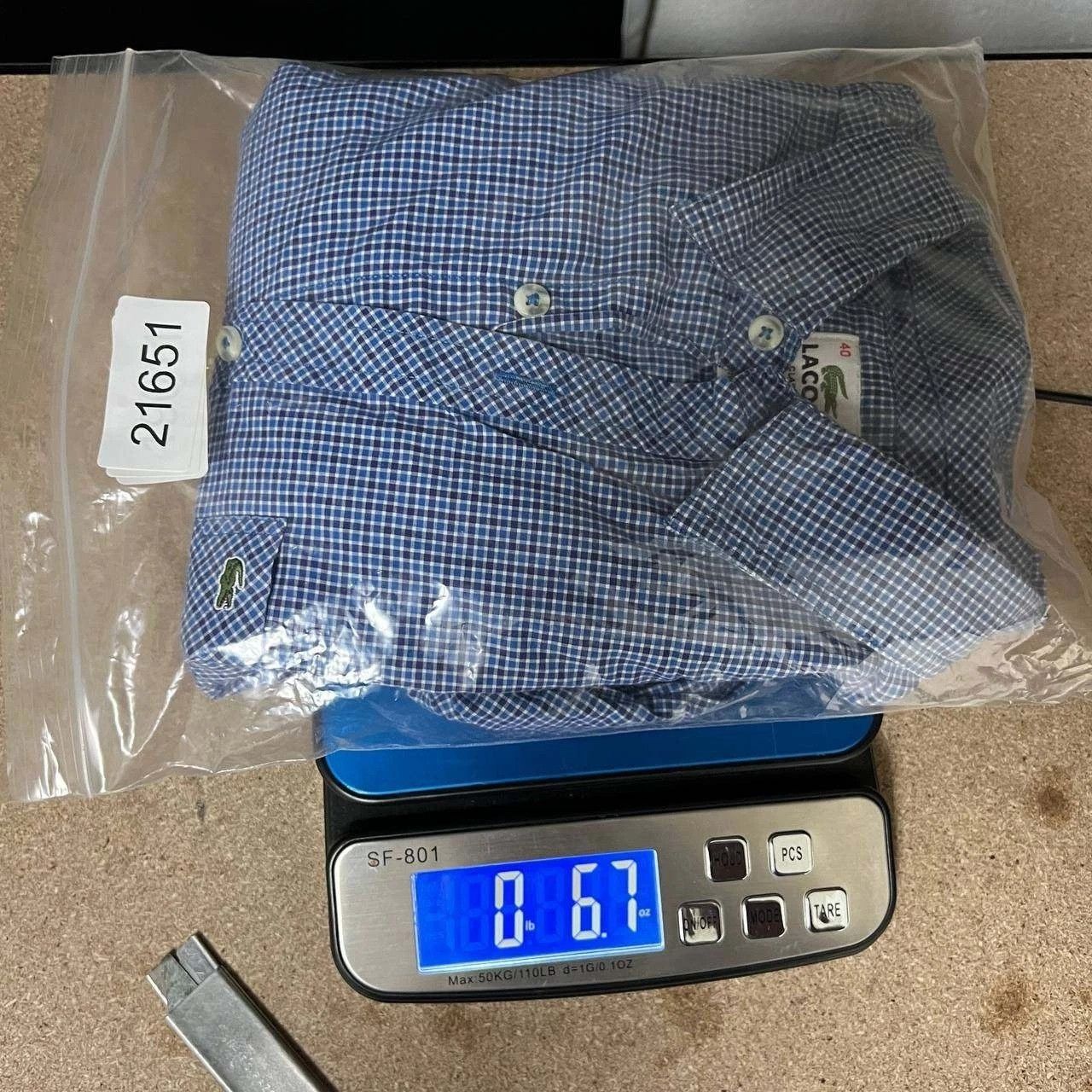 Lacoste Lacoste Button Up Shirt 40 Classic Fit Gingham Check Cotton Size US XXS / EU 40 - 7 Thumbnail