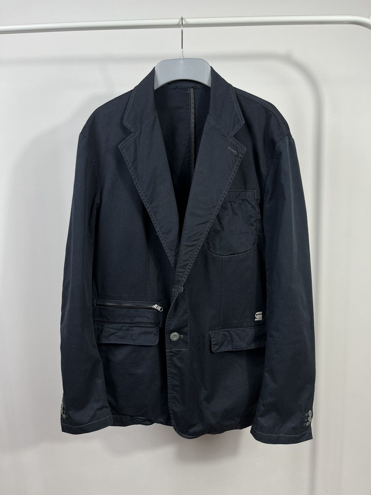 G-Star G-Star RAW Blazer Jacket Dark Navy Workwear Smart Casual Size US M / EU 48-50 / 2 - 1 Thumbnail