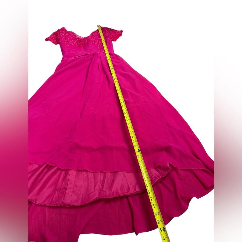 Designer Pink Lace Rhinestone Mother of The Bride Dress 10 Size L / US 10 / IT 46 - 4 Thumbnail