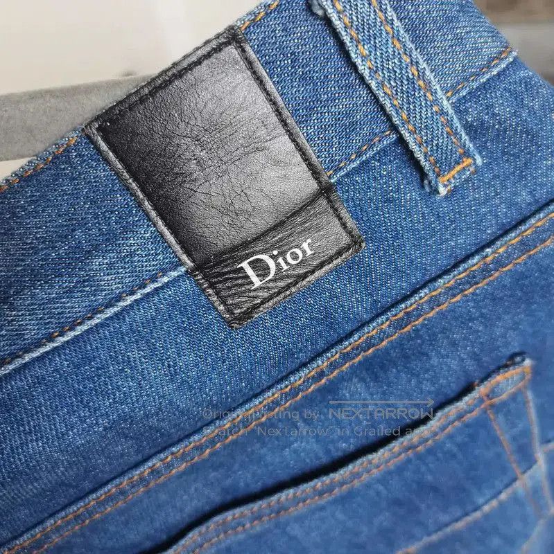 Dior Dior Blue Cotton Embroidered Jeans for Women . Size 28" / US 6 / IT 42 - 6 Thumbnail
