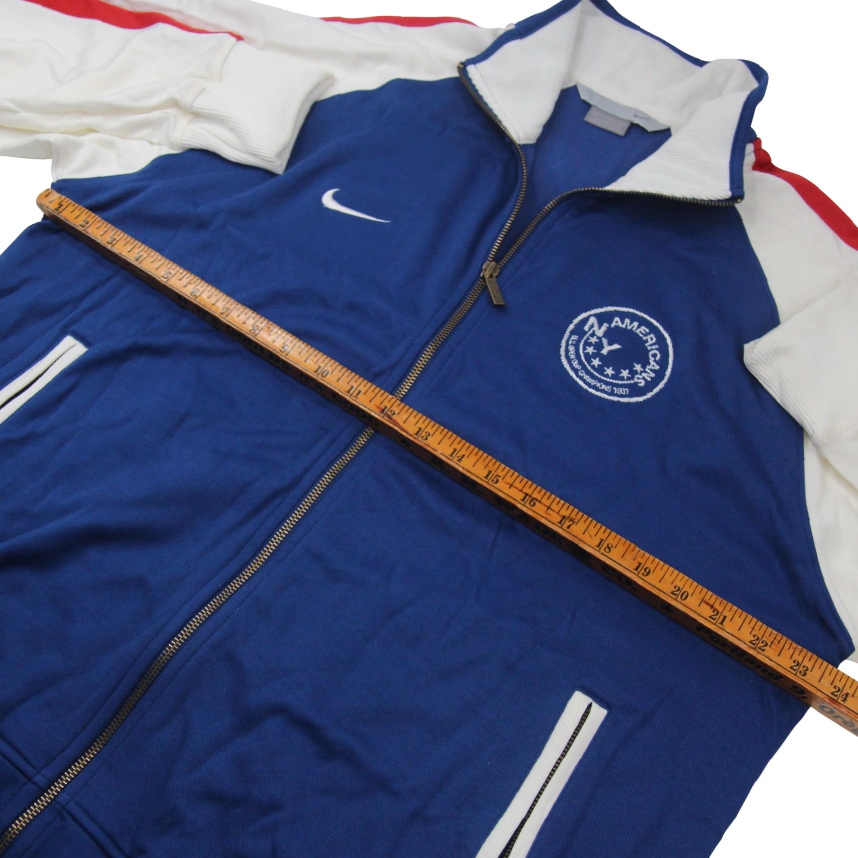 Nike VINTAGE Nike Mens XL Jacket Blue 1907 NY US Open Cup Champions Commemorative Track Jacket Size US XL / EU 56 / 4 - 7 Thumbnail