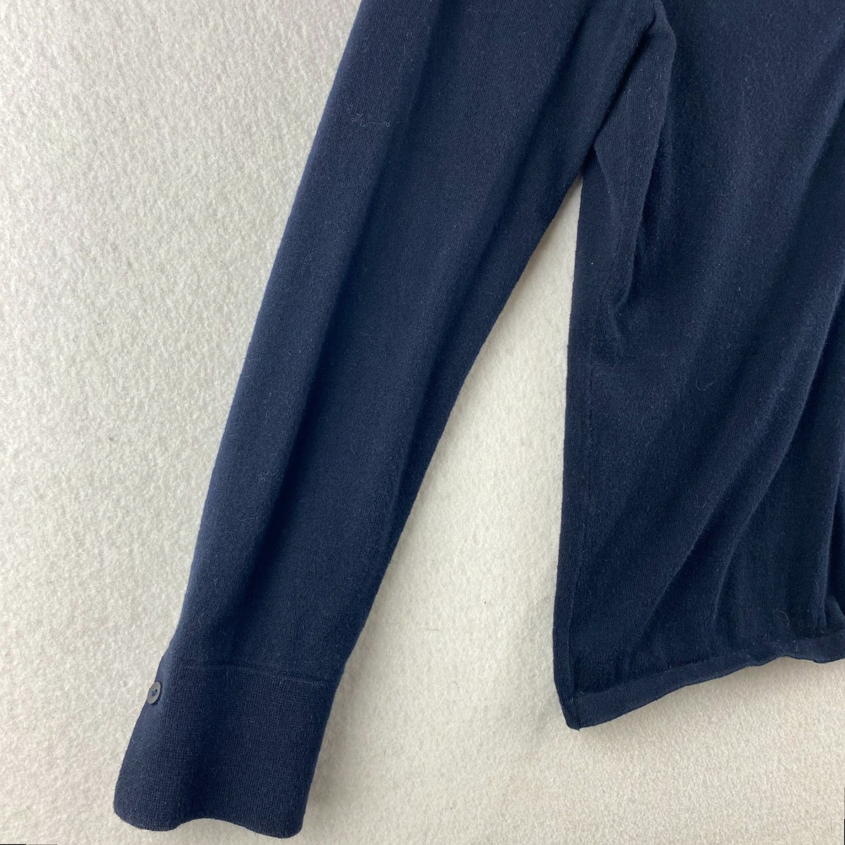 Talbots Talbots Sweater Womens L Blue V-Neck 1/2 Button Up Pullover Long Sleeve Casual Modern Shirts Size L / US 10 / IT 46 - 4 Thumbnail