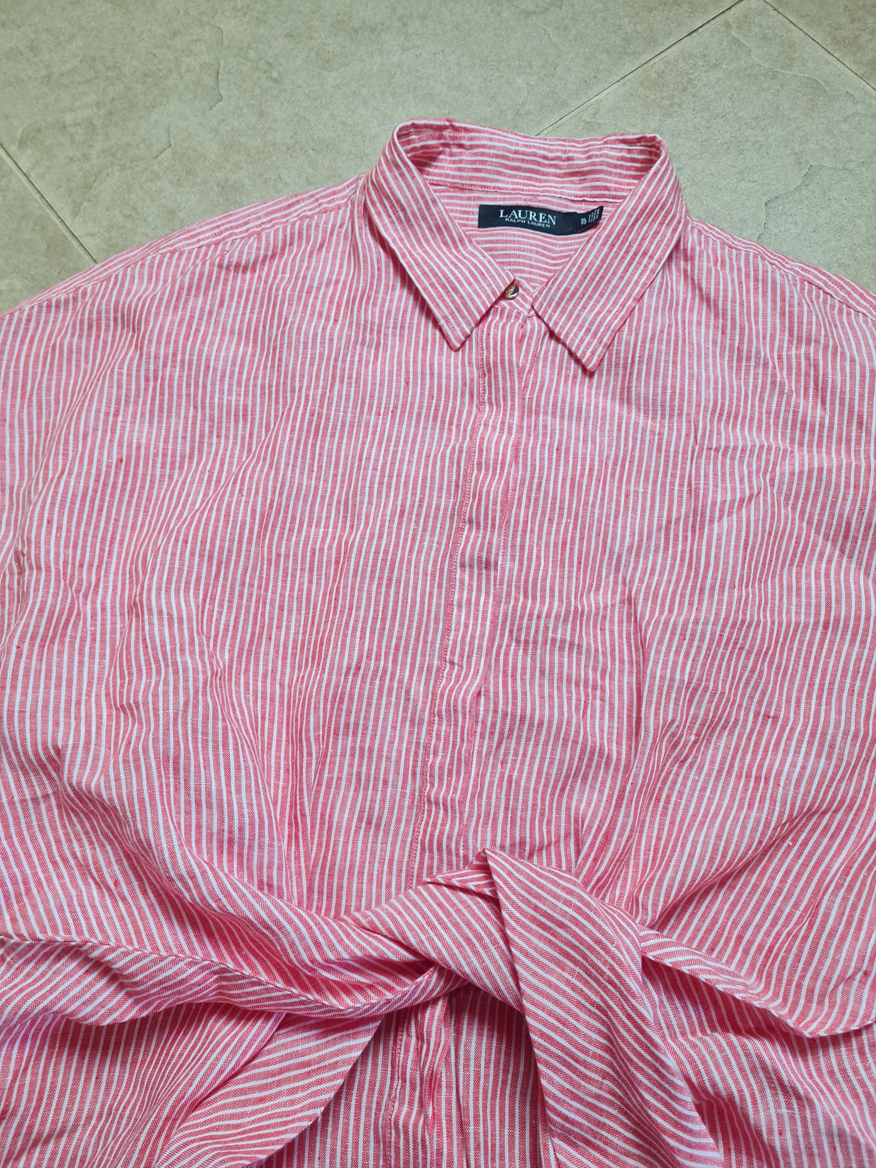 Ralph Lauren Lauren Ralph Lauren pink White Black Label Striped Linen Top Size XL / US 12-14 / IT 48-50 - 12 Thumbnail