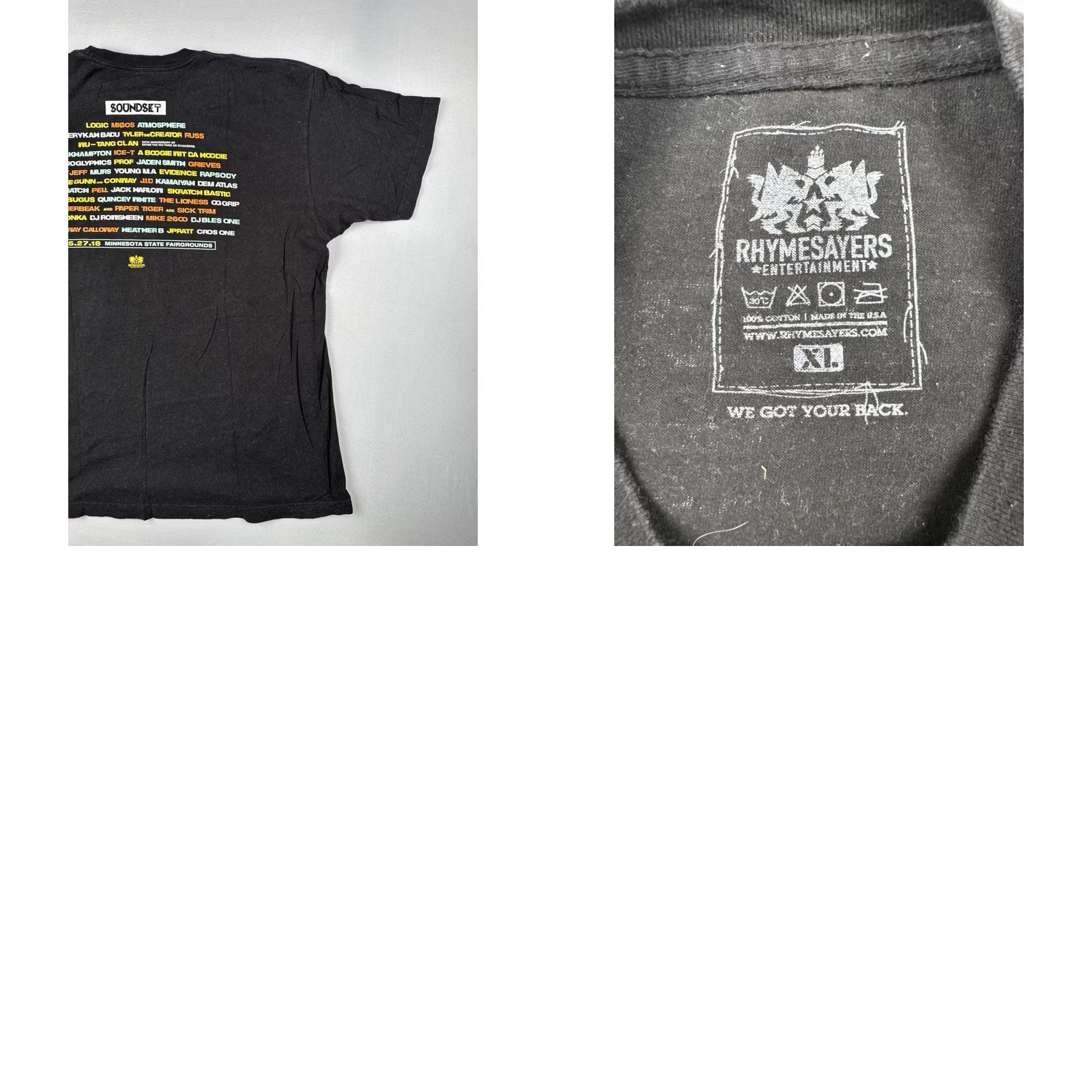 Vintage Rhymesayers Soundset 2018 Hip Hop Festival Rap T Shirt XL Mens Size US XL / EU 56 / 4 - 8 Thumbnail