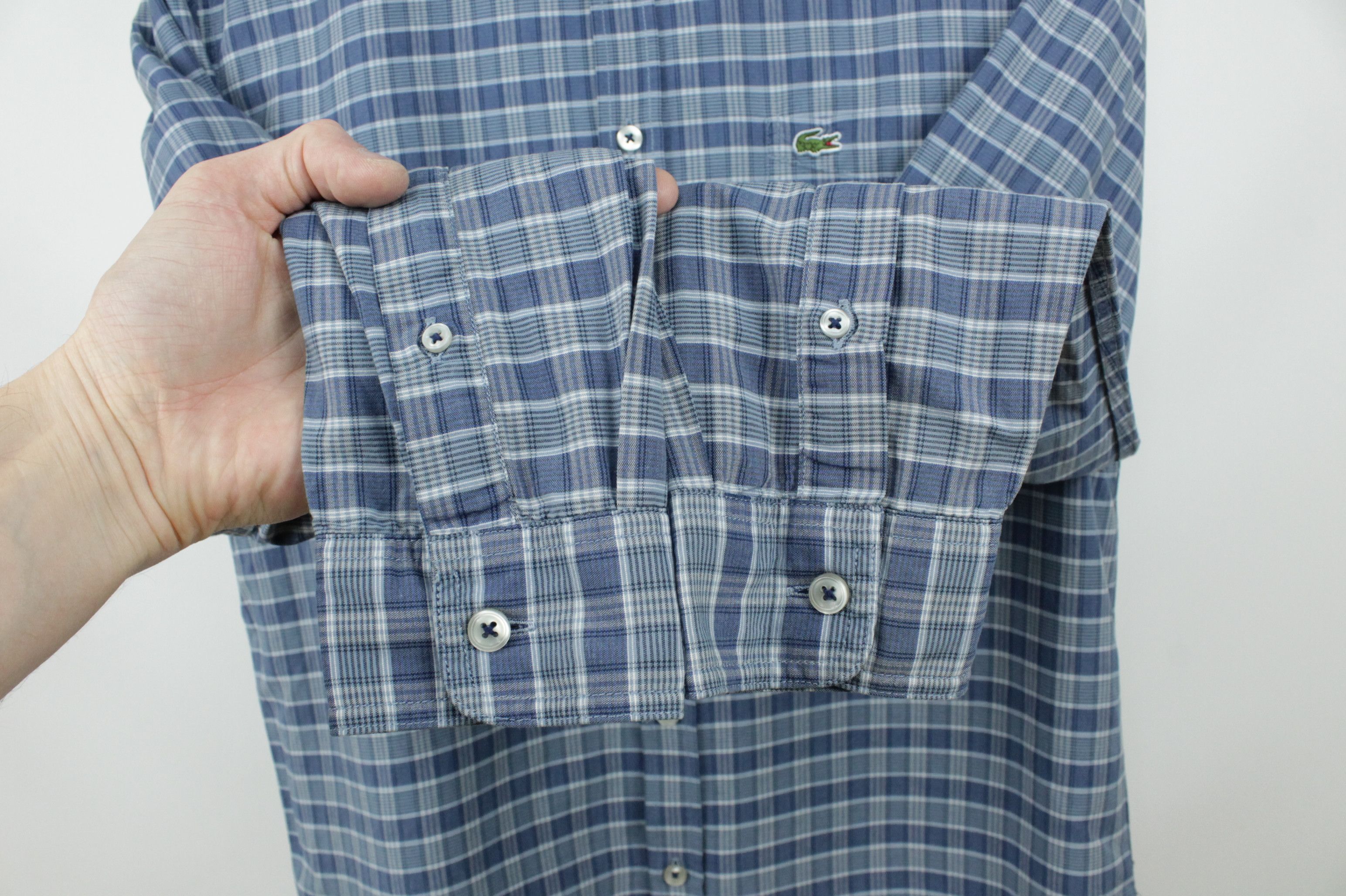 Lacoste Lacoste Regular Fit Checkered Blue Casual Shirt Mens Size US M / EU 48-50 / 2 - 6 Thumbnail