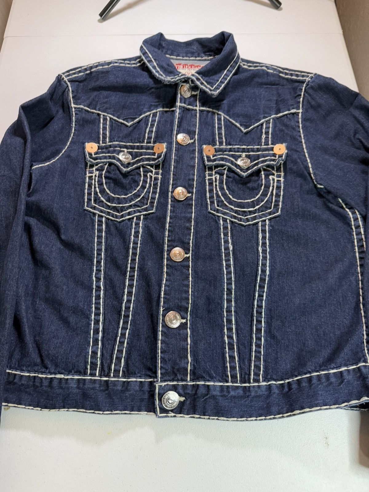 True Religion Y2K True Religion Thick Stitch Blue Denim Jacket Sz XXL Size US XXL / EU 58 / 5 - 2 Thumbnail