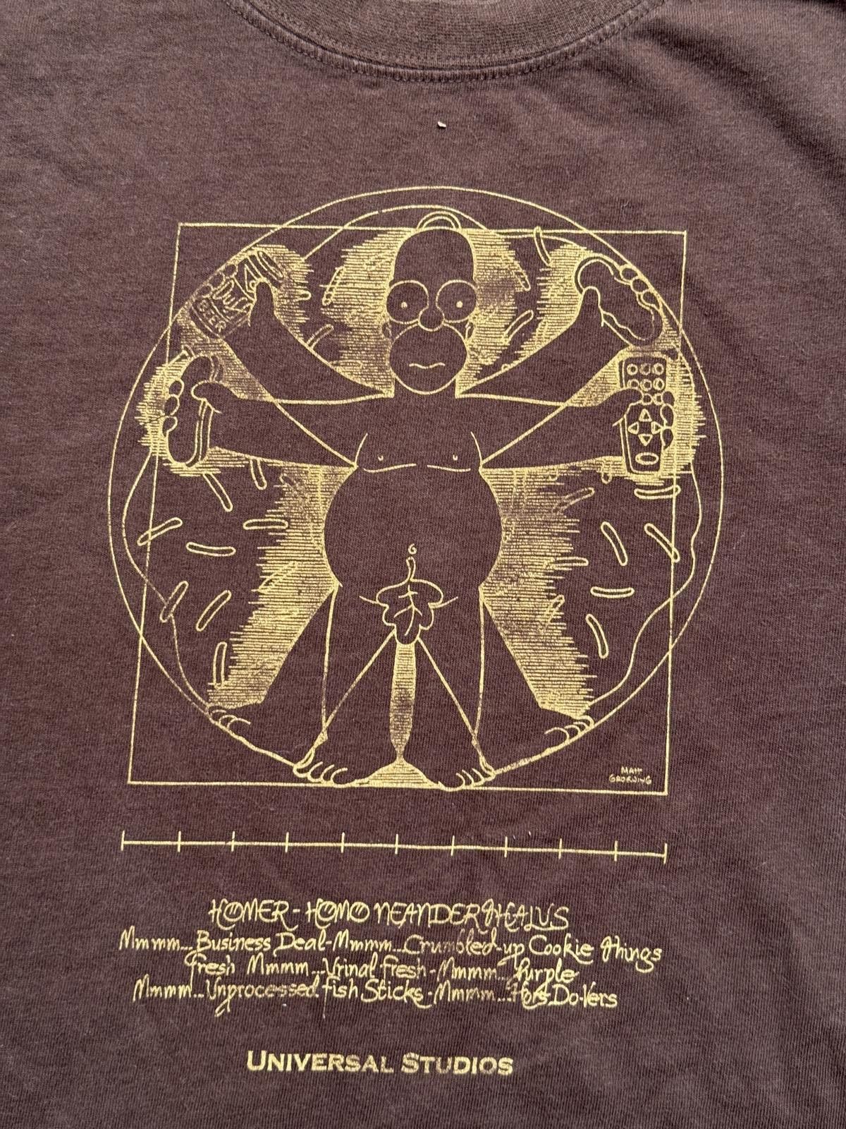 Fruit Of The Loom Homer Simpson T-shirt Da Vinci Vitruvian Man T-shirt L Size US L / EU 52-54 / 3 - 3 Thumbnail