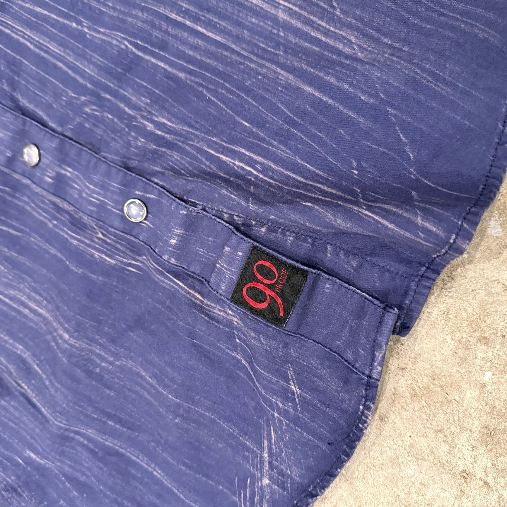 Vintage Panhandle Slim Shirt Mens Small Blue Stripe Snap 90 Proof Western Embroidered Shirt Size US S / EU 44-46 / 1 - 5 Thumbnail