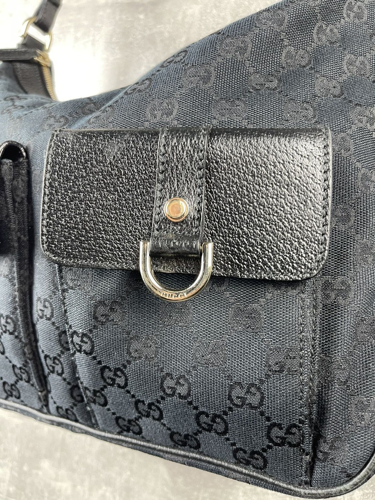Gucci × Tom Ford × Vintage Gucci Guccissima 00s Leather Black Shoulders Tote Bag Size ONE SIZE - 9 Thumbnail