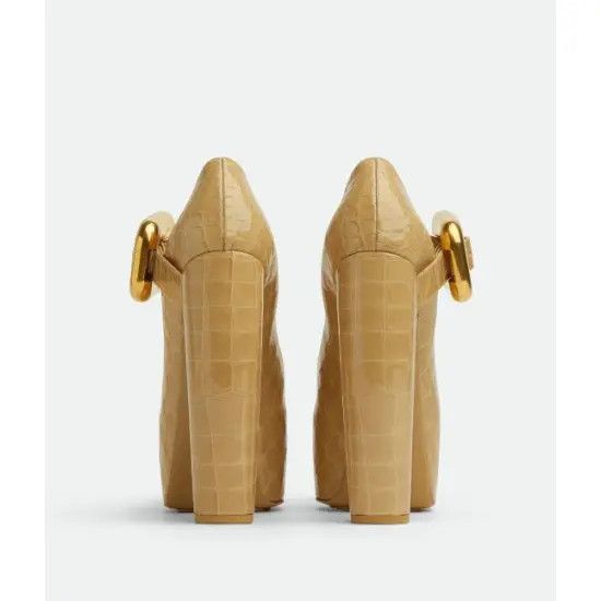 Bottega Veneta o1bcso1str0924 Mostra Mary-Jane Pumps in Beige Size US 6 / IT 36 - 2 Thumbnail