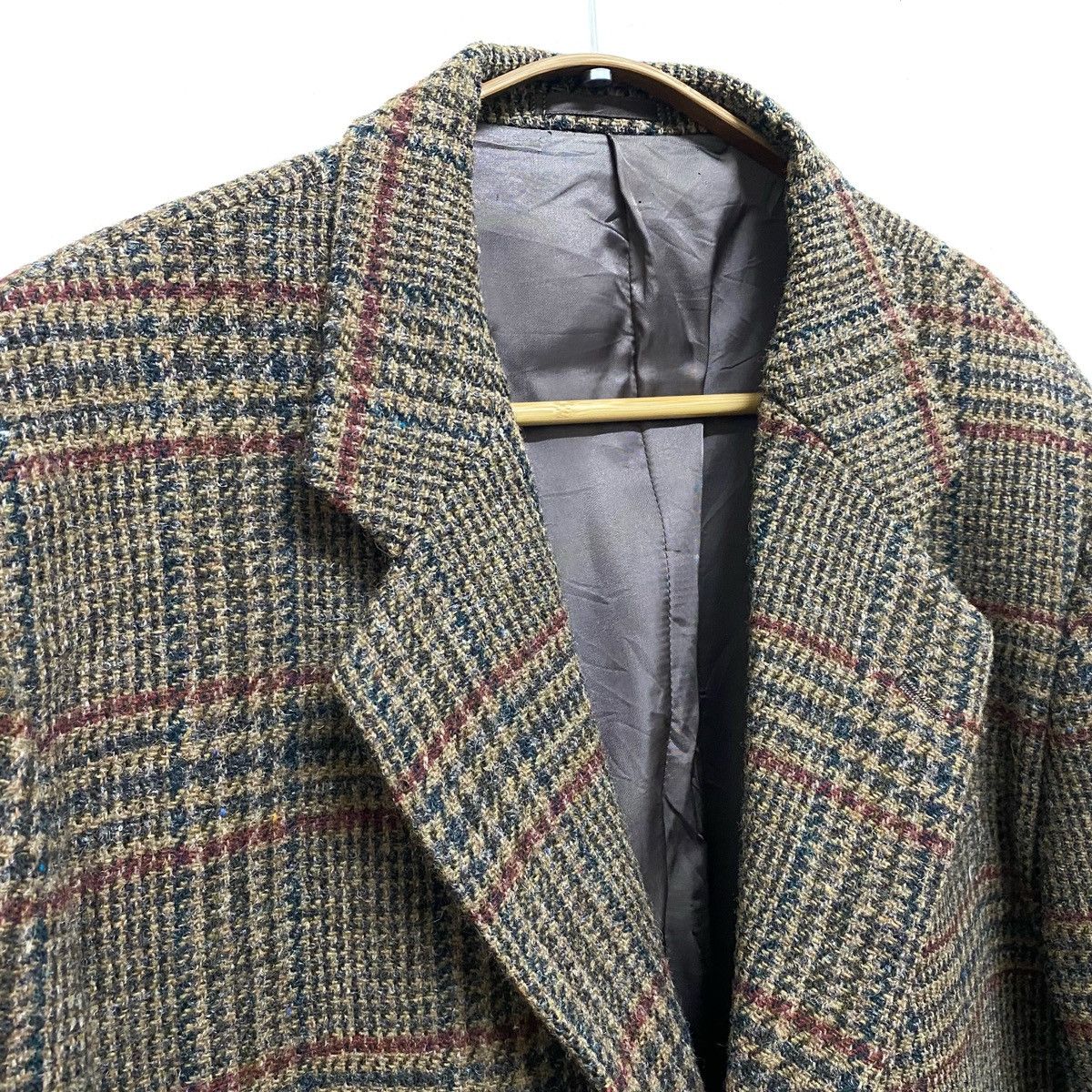 Harris Tweed Vintage HARRIS TWEED Wool Jacket Novacheck Harringbone Size 44L - 2 Thumbnail